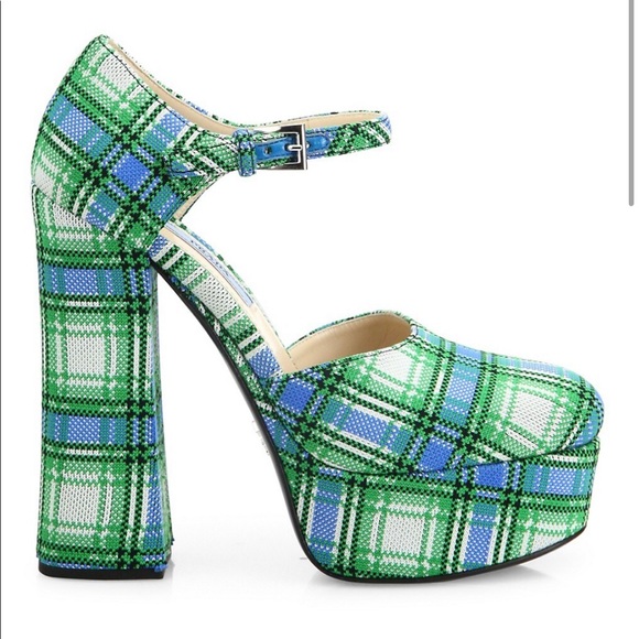 Prada
Plaid Ankle-Strap Platform Pumps brand new in box. Authentic size 40 - Picture 7 of 12